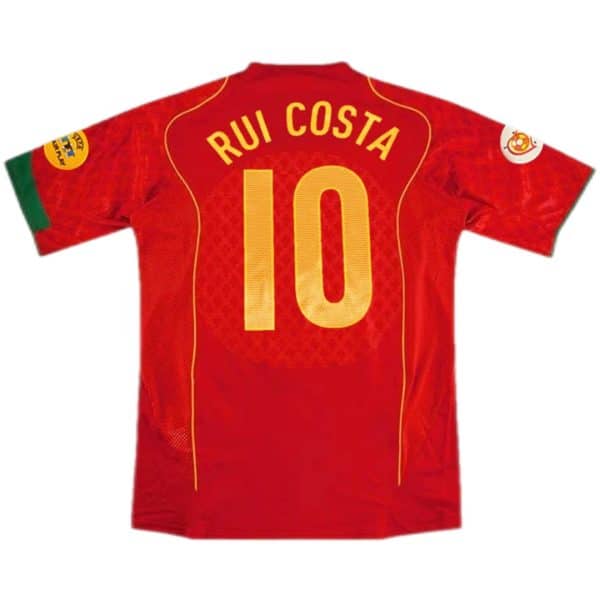 Rui Costa #10 Retro Portugal Home Jersey Euro 2004