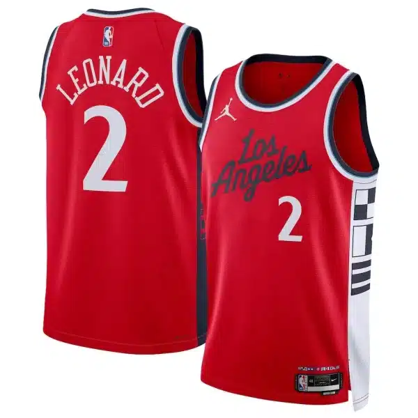 Unisex LA Clippers Kawhi Leonard #2 Jordan Brand Red Swingman Jersey – Statement Edition