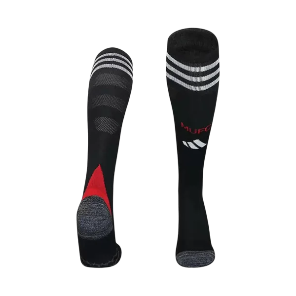 Manchester United Home Soccer Socks – Black 2025/26