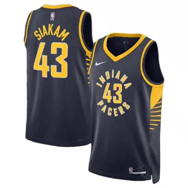 Unisex Indiana Pacers Pascal Siakam #43 Navy Swingman Jersey – Icon Edition