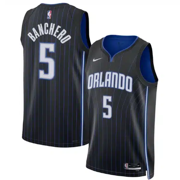 Unisex Orlando Magic Paolo Banchero #5 Black Swingman Jersey – Icon Edition