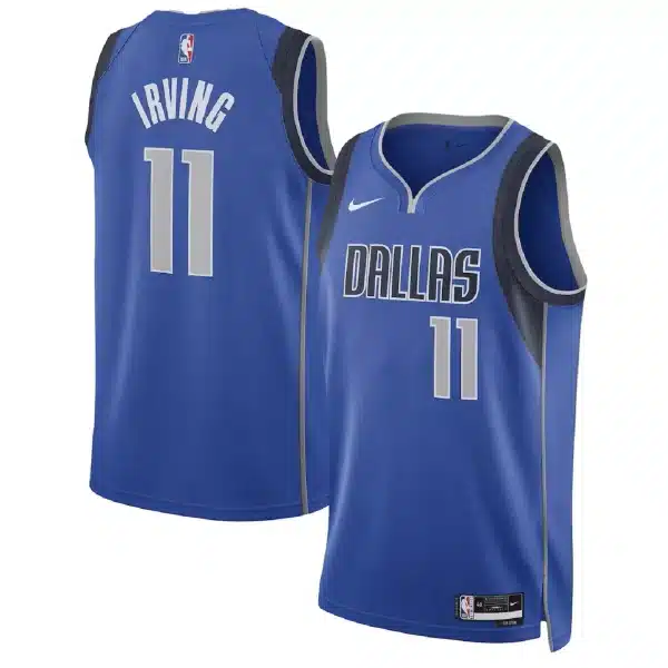 Unisex Dallas Mavericks Kyrie Irving #11 Blue Swingman Jersey – Icon Edition