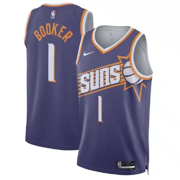 Unisex Phoenix Suns Devin Booker #1 Purple Swingman Jersey 2025/ – Icon Edition