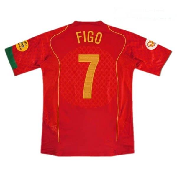 Figo #7 Retro Portugal Home Jersey Euro 2004