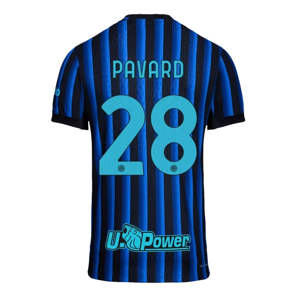PAVARD #28 Inter Milan Home Match Jersey Player Version 2025/26