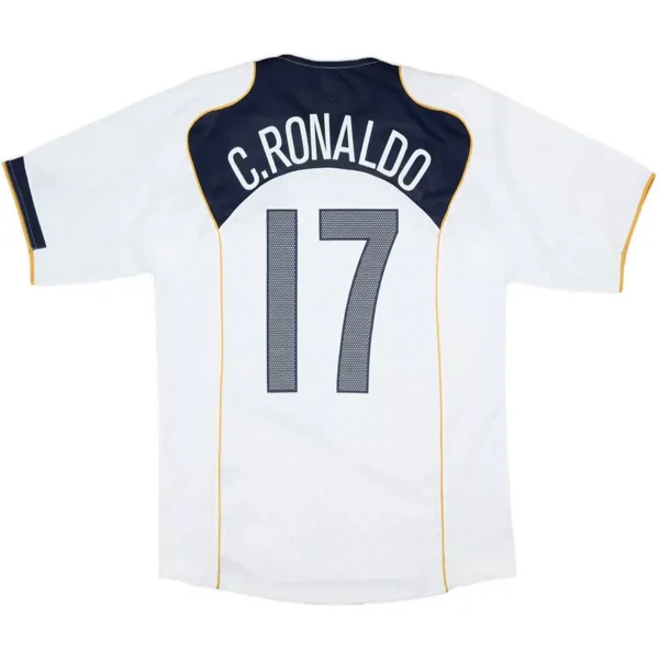 C.RONALDO #17 Retro Portugal Away Jersey Euro Cup 2004