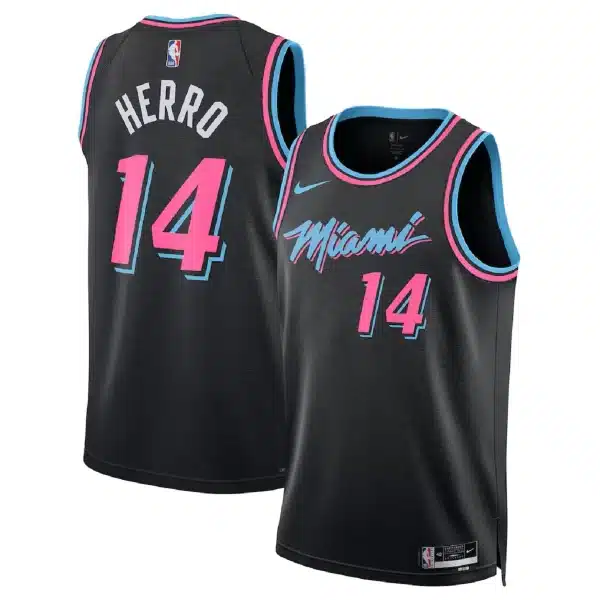 Unisex Miami Heat Tyler Herro #14 Black Swingman Jersey 2025/26 – City Edition