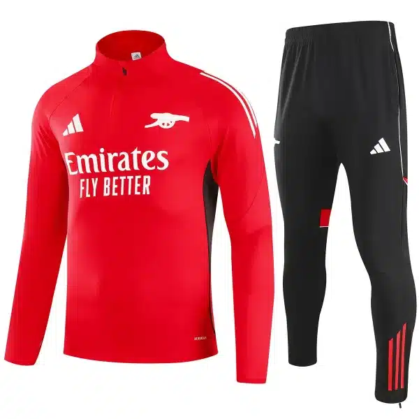 Arsenal 1/4 Zipper Sweat Kit(Top+Pants) Red 2025/26