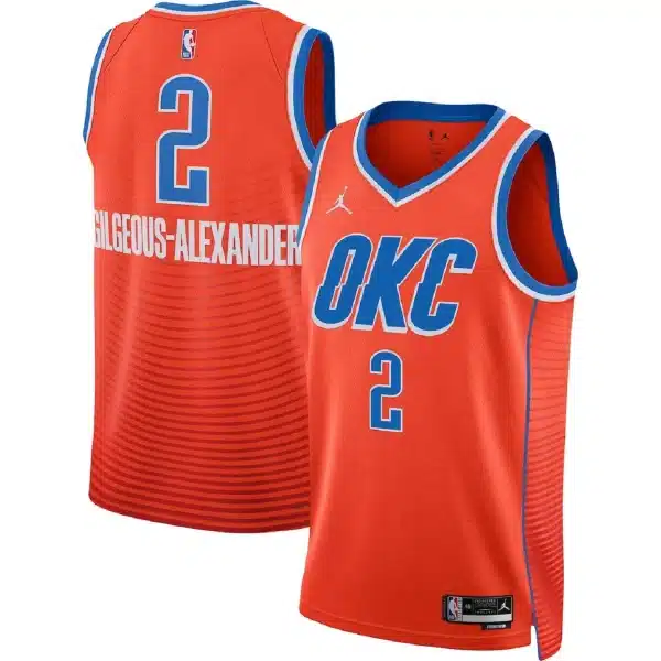 Unisex Oklahoma City Thunder Shai Gilgeous-Alexander #2 Red Swingman Jersey – Statement Edition