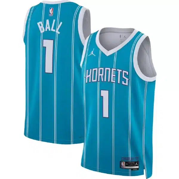 Unisex Charlotte Hornets LaMelo Ball #1 Teal Swingman Jersey – Icon Edition