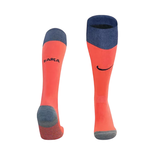 Barcelona Third Soccer Socks – Orange 2025/26