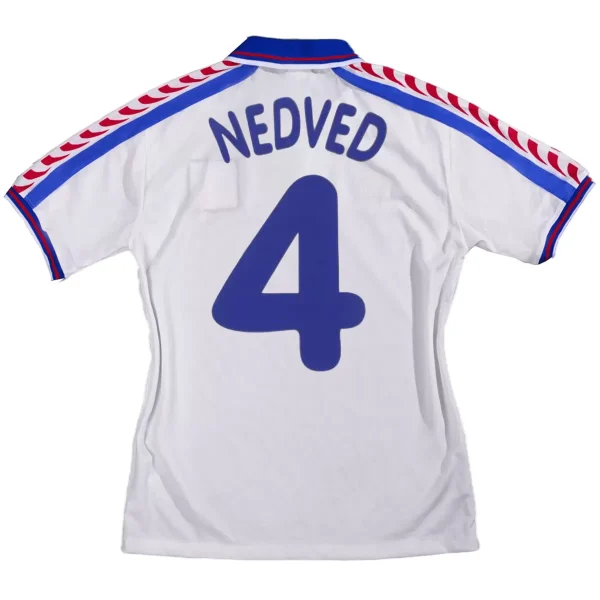 Nedved #4 Retro Czech Republic Away Jersey 1996