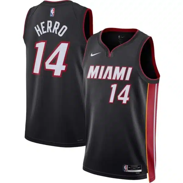 Unisex Miami Heat Tyler Herro #14 Black Swingman Jersey – Icon Edition