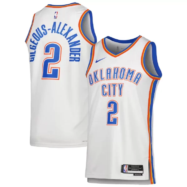 Unisex Oklahoma City Thunder Shai Gilgeous-Alexander #2 White Swingman Jersey – Association Edition