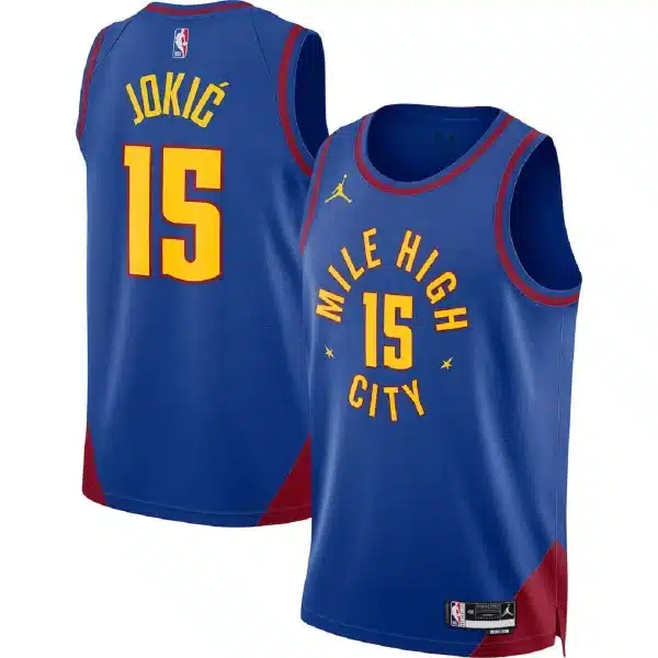 Unisex Denver Nuggets Nikola Jokić #15 Blue Swingman Jersey – Statement Edition