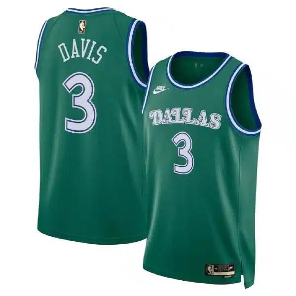 Unisex Dallas Mavericks Anthony Davis #3 Green Swingman Jersey – Classic Edition