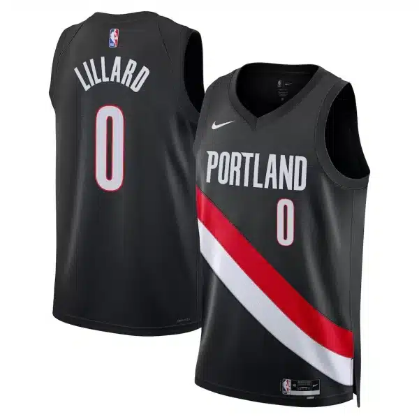 Unisex Portland Trail Blazers Damian Lillard #0 Black Swingman Jersey – Icon Edition
