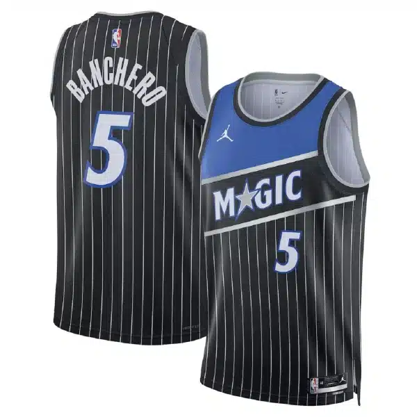Unisex Orlando Magic Paolo Banchero #5 Black Swingman Jersey – Statement Edition