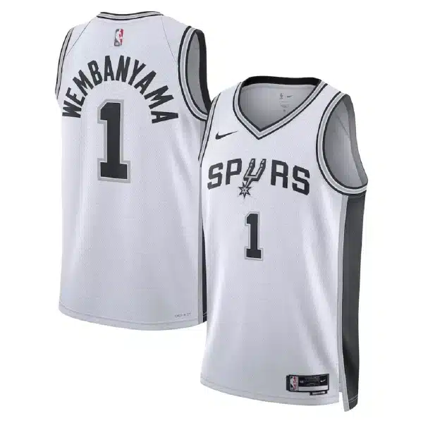 Unisex San Antonio Spurs Victor Wembanyama #1 White Swingman Jersey – Association Edition