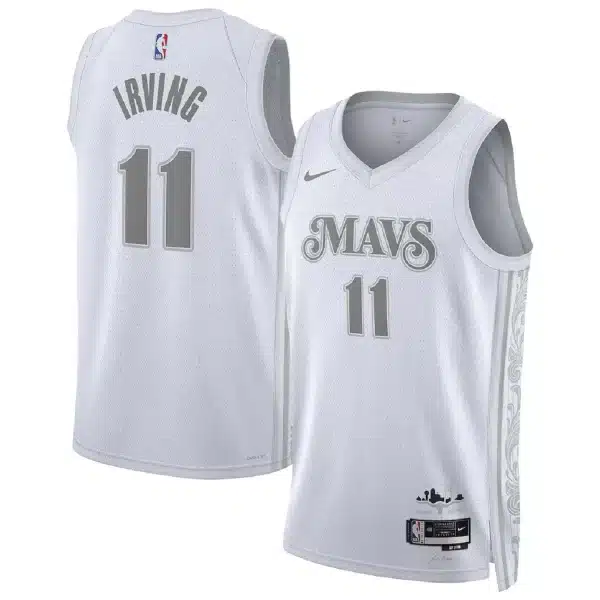 Unisex Dallas Mavericks Kyrie Irving #11 White Swingman Jersey – City Edition