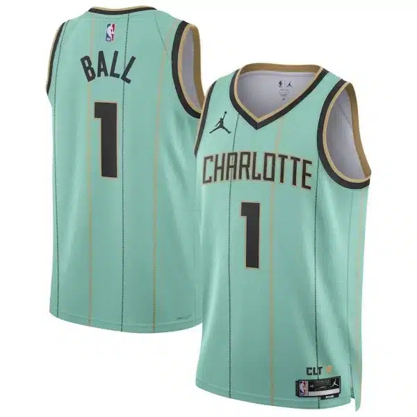 Unisex Charlotte Hornets LaMelo Ball #1 Mint Swingman Jersey – City Edition
