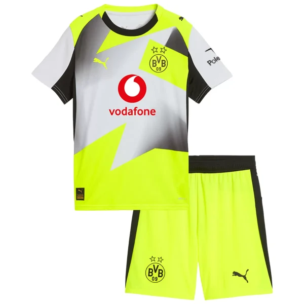 Kids Borussia Dortmund Away Jersey Kit 2025/26