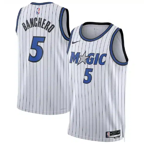 Unisex Orlando Magic Paolo Banchero #5 White Swingman Jersey – Association Edition