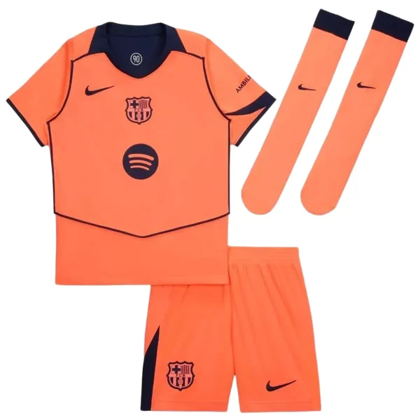 Kids Barcelona Third Jersey Full Kit 2025/26
