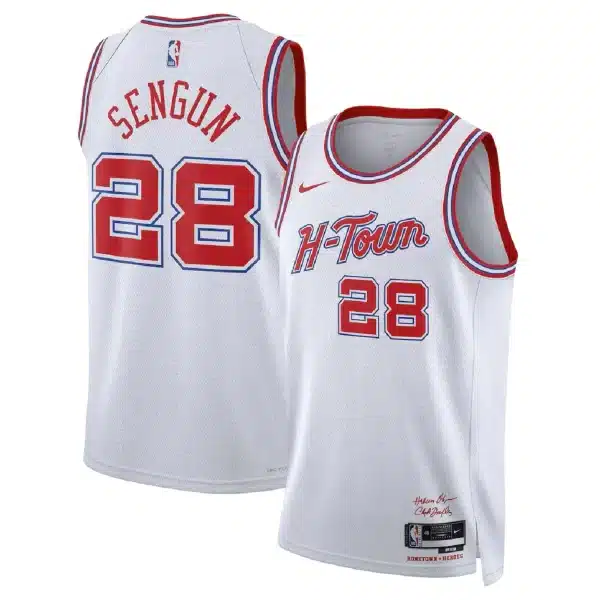 Unisex Houston Rockets Alperen Şengün #28 White Swingman Jersey 2025/26 – City Edition
