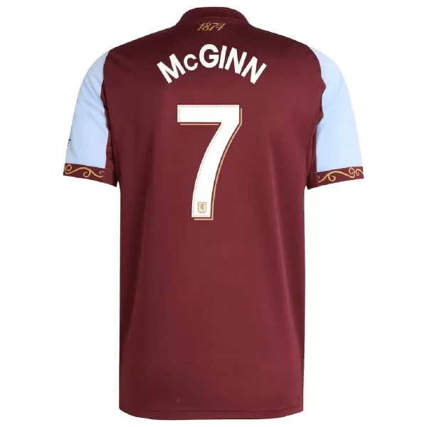 McGINN #7 Aston Villa Home Jersey 2025/26 – Cup Font