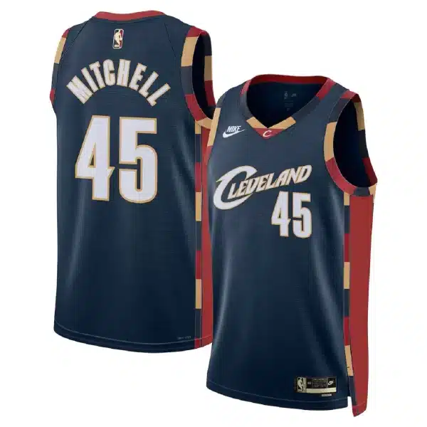 Unisex Cleveland Cavaliers Donovan Mitchell #45 Navy Swingman Jersey – Classic Edition