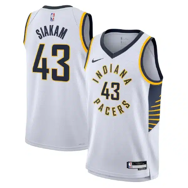 Unisex Indiana Pacers Pascal Siakam #43 White Swingman Jersey – Association Edition