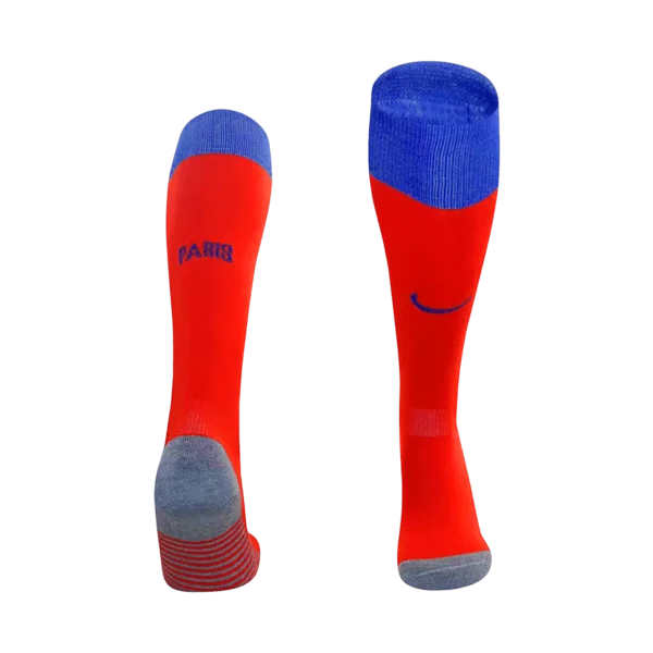 Kids PSG Third Away Soccer Socks – Red 2025/26