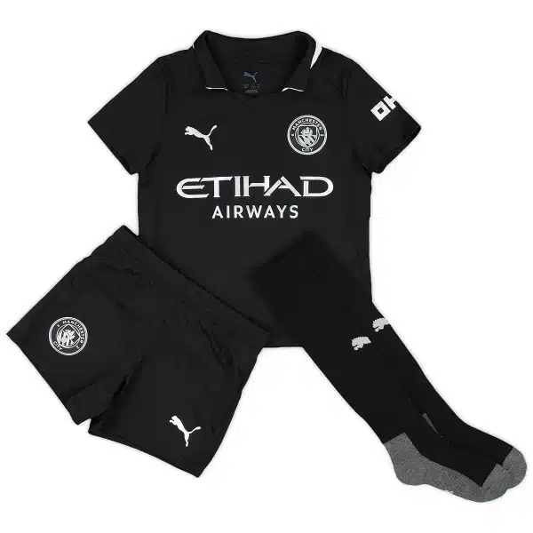 Kids Manchester City Away Jersey Full Kit 2025/26