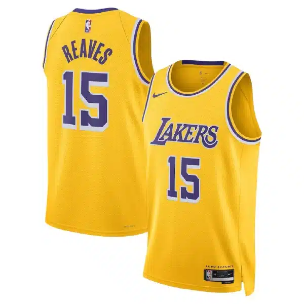 Unisex Los Angeles Lakers Austin Reaves #15 Gold Swingman Jersey – Icon Edition
