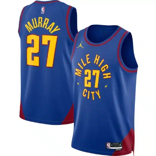Unisex Denver Nuggets Jamal Murray #27 Blue Swingman Jersey – Statement Edition