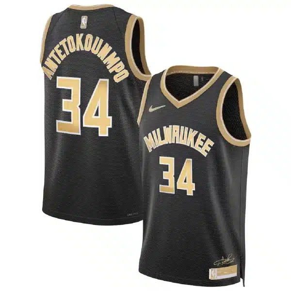 Unisex Milwaukee Bucks Giannis Antetokounmpo #34 Cream Swingman Jersey 2025/26 – City Edition