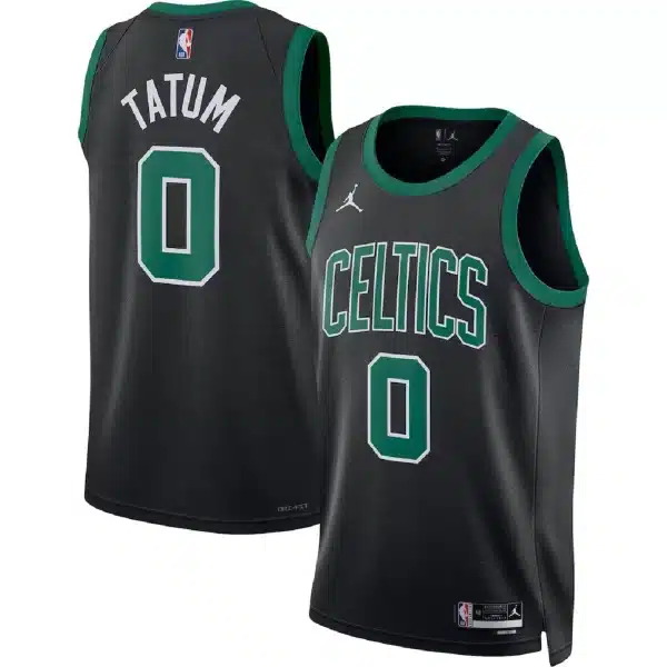 Unisex Boston Celtics Jayson Tatum #0 Black Swingman Jersey – Statement Edition