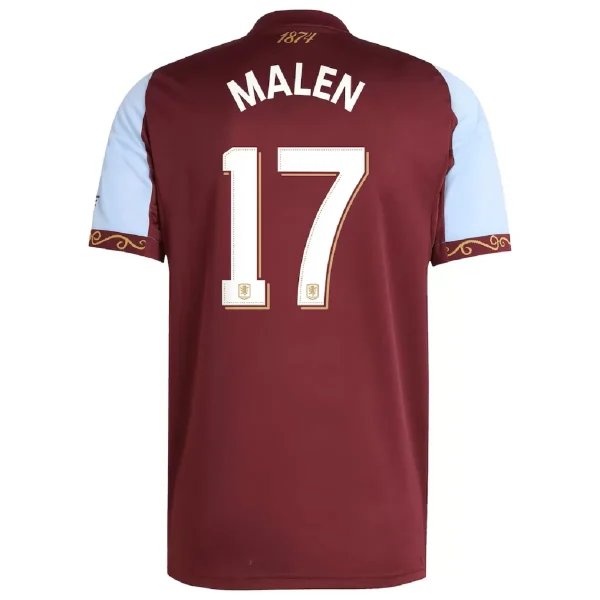 MALEN #17 Aston Villa Home Jersey 2025/26 – Cup Font