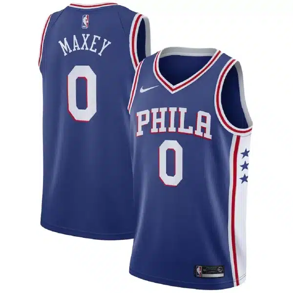 Unisex Philadelphia 76ers Tyrese Maxey #0 Royal Swingman Jersey – Icon Edition