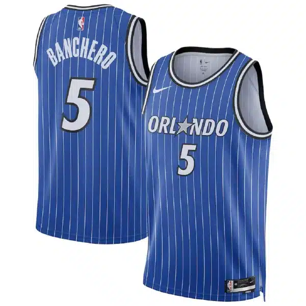 Unisex Orlando Magic Paolo Banchero #5 Blue Swingman Jersey – Icon Edition