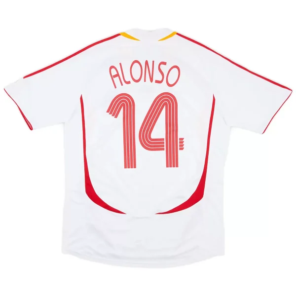 Alonso #14 Retro Spain Away Jersey World Cup 2006