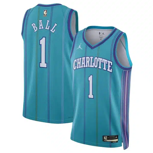 Unisex Charlotte Hornets LaMelo Ball #1 Teal Swingman Jersey – Classic Edition