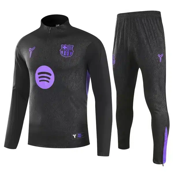 Kids Barcelona x Kobe Bryant 1/4 Zipper Sweat Kit(Top+Pants) Black 2025/26
