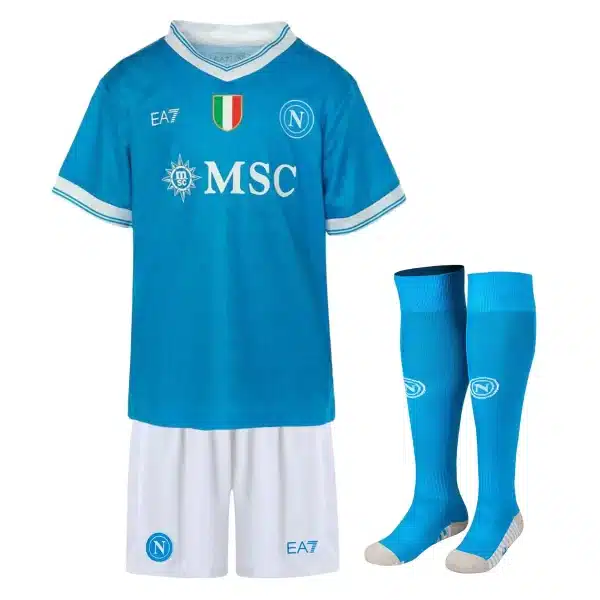 Kids Napoli Home Jersey Full Kit 2025/26