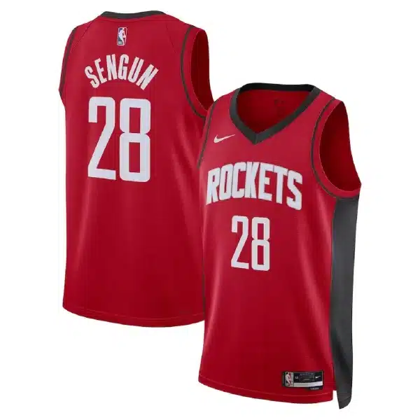 Unisex Houston Rockets Alperen Şengün #28 Red Swingman Jersey – Icon Edition