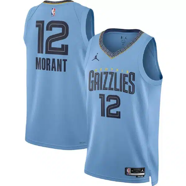 Unisex Memphis Grizzlies Grizzlies Ja Morant #12 Light Blue Swingman Jersey – Statement Edition