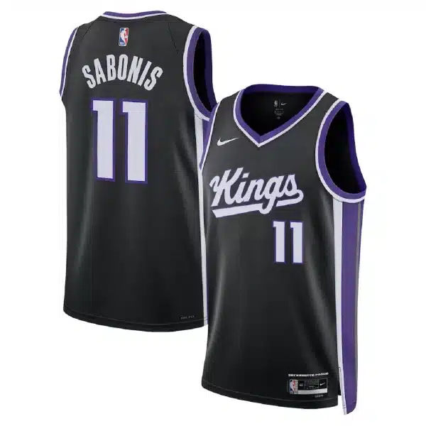 Unisex Sacramento Kings Domantas Sabonis #11 Black Swingman Jersey – Icon Edition