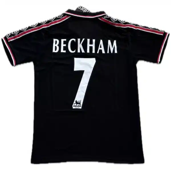 Beckham #7 Retro Manchester United Away Jersey 1998/99