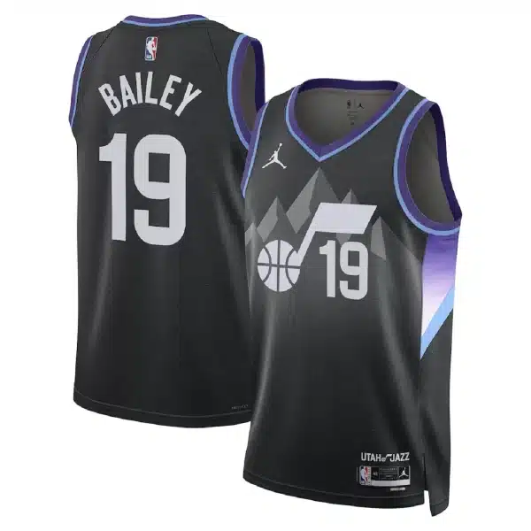 Unisex Utah Jazz Ace Bailey #19 Black Swingman Jersey – Statement Edition